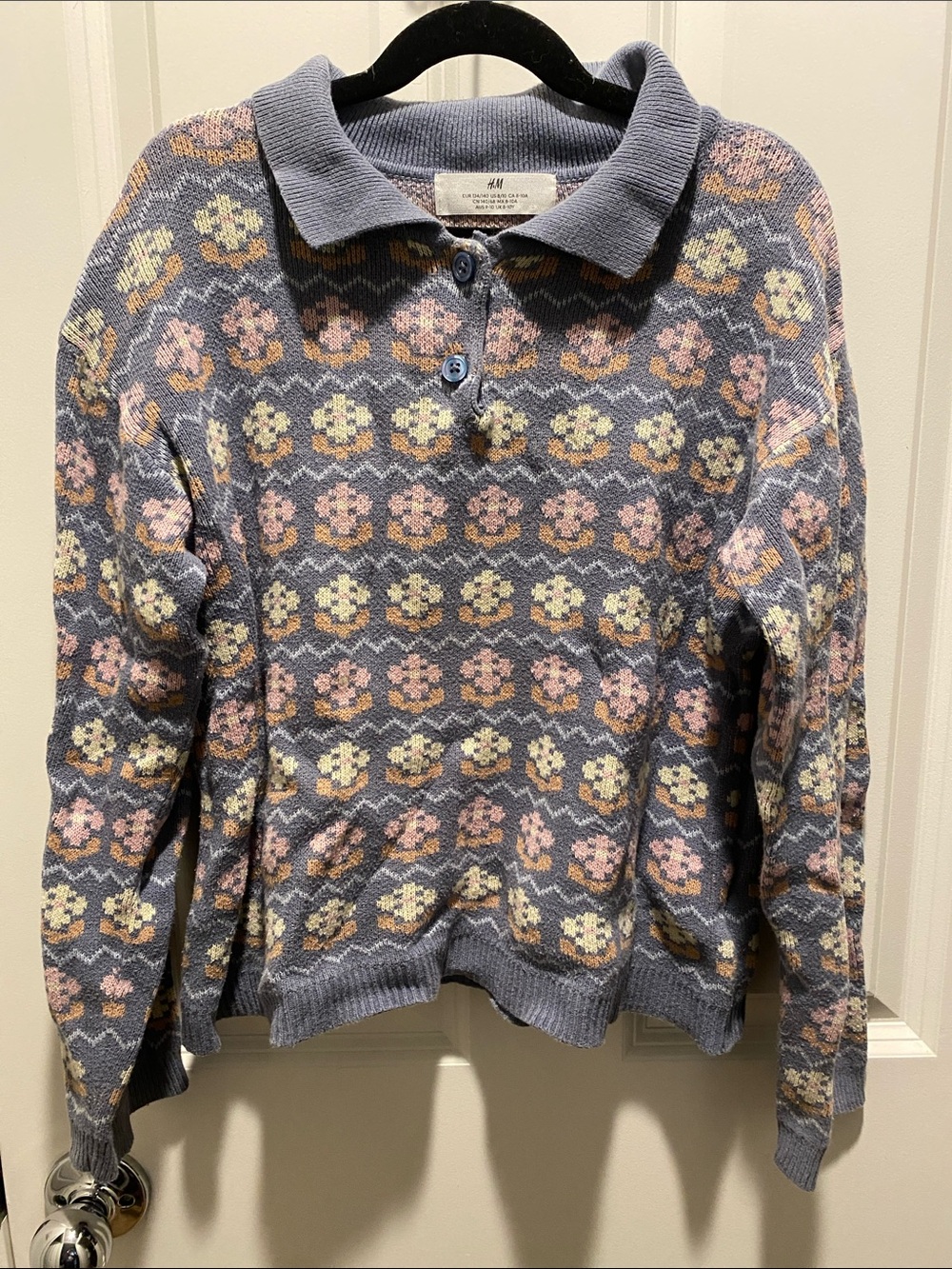 H&M Patterned Cotton Sweater